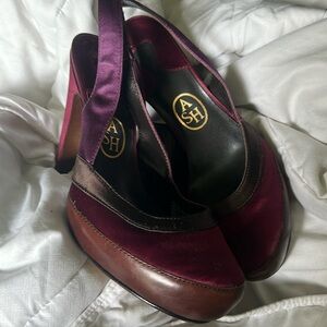 Ash brand heels. Leather sole. Worn, still classy. Super fun to style